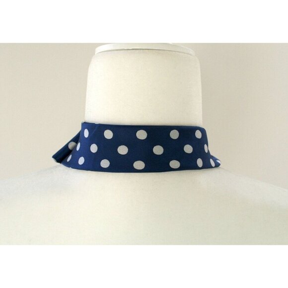 Ogsplosh Ascot Scarf Blue Polka Dots Unisex - Picture 7 of 7